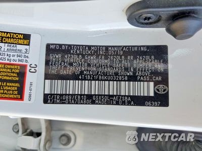 Zdjęcie 12 z 12 samochodu: 2019 TOYOTA AVALON TOURING VIN:4T1BZ1FB6KU032858 - miniatura