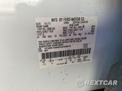 Zdjęcie 13 z 13 samochodu: 2013 FORD EXPLORER VIN:1FM5K7B84DGC94510 - miniatura