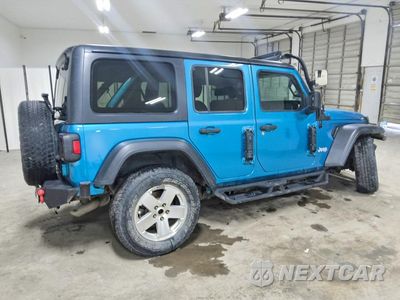 Trzecie zdjęcie samochodu z tyłu: 2019 JEEP WRANGLER UNLIMITED SPORT VIN:1C4HJXDG1KW662346 - miniatura