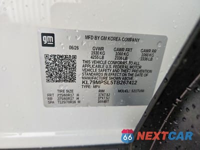 Zdjęcie 12 z 12 samochodu: 2026 CHEVROLET TRAILBLAZER LT VIN:KL79MPSL5TB267412 - miniatura