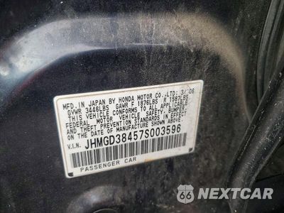Zdjęcie 12 z 12 samochodu: 2007 HONDA FIT VIN:JHMGD38457S003596 - miniatura
