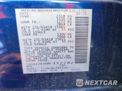 Zdjęcie 12 z 12 samochodu: 2021 NISSAN MURANO SV VIN:5N1AZ2BJ6MC112782 - miniatura