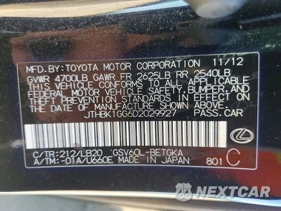 Zdjęcie 13 z 13 samochodu: 2013 LEXUS ES 350 VIN:JTHBK1GG6D2029927 - miniatura