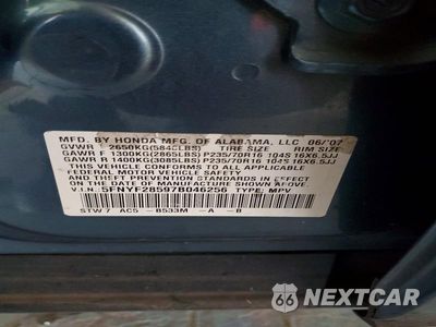 Zdjęcie 13 z 13 samochodu: 2007 HONDA PILOT EXL VIN:5FNYF28597B046256 - miniatura