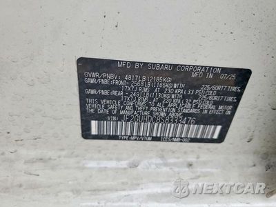Zdjęcie 12 z 12 samochodu: 2025 SUBARU CROSSTREK PREMIUM VIN:JF2GUHDC8S8333476 - miniatura