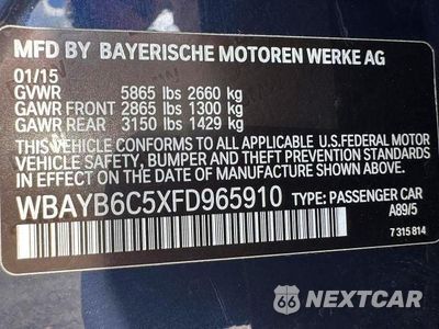 Zdjęcie 15 z 15 samochodu: 2015 BMW 750 XI VIN:WBAYB6C5XFD965910 - miniatura
