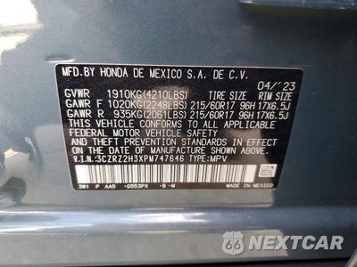 Zdjęcie 13 z 13 samochodu: 2023 HONDA HR-V LX VIN:3CZRZ2H3XPM747646 - miniatura