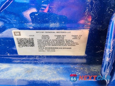 Zdjęcie 13 z 13 samochodu: 2019 CHEVROLET SONIC LT VIN:1G1JD6SB9K4110446 - miniatura