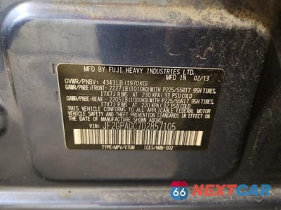 Zdjęcie 12 z 12 samochodu: 2013 SUBARU XV CROSSTREK 2.0 LIMITED VIN:JF2GPAGC7D2857105 - miniatura
