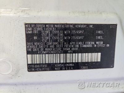 Zdjęcie 12 z 12 samochodu: 2022 TOYOTA RAV4 XLE VIN:4T3RWRFV3NU072472 - miniatura