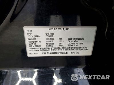 Zdjęcie 13 z 13 samochodu: 2023 TESLA MODEL Y VIN:7SAYGAEE8PF584543 - miniatura
