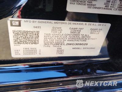 Zdjęcie 12 z 12 samochodu: 2021 GMC SIERRA K1500 DENALI VIN:3GTU9FEL2MG309029 - miniatura