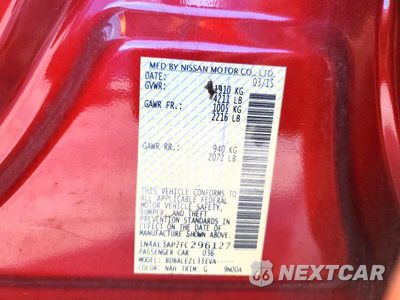 Zdjęcie 12 z 12 samochodu: 2015 NISSAN ALTIMA 2.5 S VIN:1N4AL3AP2FC296127 - miniatura