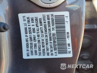 Zdjęcie 12 z 12 samochodu: 2015 HONDA CIVIC EX VIN:19XFB2F89FE037951 - miniatura