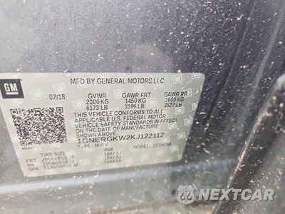Zdjęcie 12 z 12 samochodu: 2019 CHEVROLET TRAVERSE LT VIN:1GNERGKW2KJ122112 - miniatura