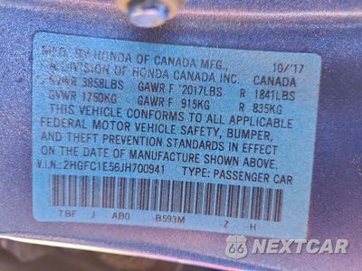 Zdjęcie 12 z 12 samochodu: 2018 HONDA CIVIC SI VIN:2HGFC1E56JH700941 - miniatura