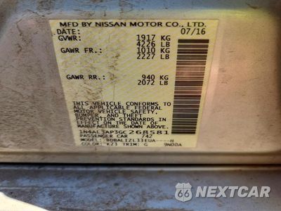 Zdjęcie 13 z 13 samochodu: 2016 NISSAN ALTIMA 2.5 SV VIN:1N4AL3AP3GC268581 - miniatura