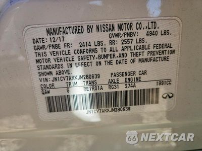 Zdjęcie 12 z 12 samochodu: 2018 INFINITI Q50 2.0T PURE VIN:JN1CV7ARXJM280639 - miniatura