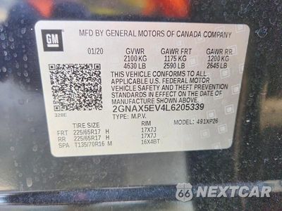 Zdjęcie 13 z 13 samochodu: 2020 CHEVROLET EQUINOX VIN:2GNAX5EV4L6205339 - miniatura