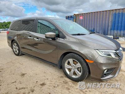 Czwarte zdjęcie samochodu z boku: 2019 HONDA ODYSSEY EXL VIN:5FNRL6H79KB019136 - miniatura