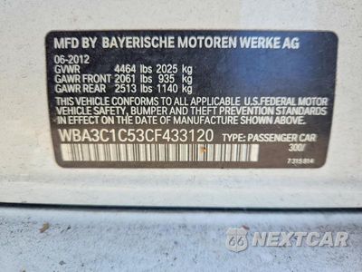Zdjęcie 12 z 12 samochodu: 2012 BMW 328 I SULEV VIN:WBA3C1C53CF433120 - miniatura