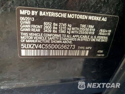 Zdjęcie 13 z 13 samochodu: 2013 BMW X5 XDRIVE35I VIN:5UXZV4C55D0G56273 - miniatura