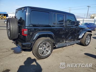 Trzecie zdjęcie samochodu z tyłu: 2024 JEEP WRANGLER HIGH ALTITUDE 4XE VIN:1C4RJXU6XRW152888 - miniatura