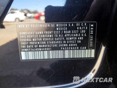 Zdjęcie 12 z 12 samochodu: 2013 VOLKSWAGEN JETTA GLI VIN:3VW5T7AJ6DM449681 - miniatura