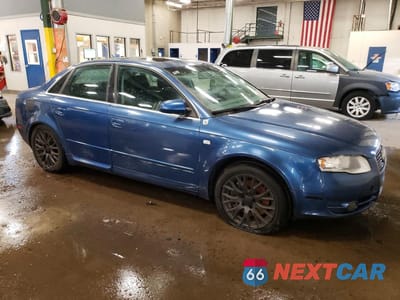 Czwarte zdjęcie samochodu z boku: 2008 AUDI A4 2.0T VIN:WAUAF78E18A139648 - miniatura