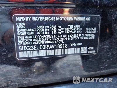 Zdjęcie 12 z 12 samochodu: 2024 BMW X5 XDRIVE40I VIN:5UX23EU00R9W18918 - miniatura