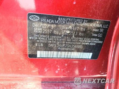 Zdjęcie 12 z 12 samochodu: 2016 HYUNDAI SONATA SPORT VIN:5NPE34AF7GH356885 - miniatura