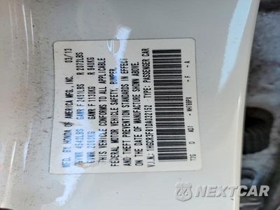 Zdjęcie 12 z 12 samochodu: 2013 HONDA ACCORD EXL VIN:1HGCR3F81DA032152 - miniatura