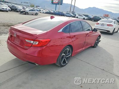 Trzecie zdjęcie samochodu z tyłu: 2018 HONDA ACCORD SPORT VIN:1HGCV1F30JA116382 - miniatura