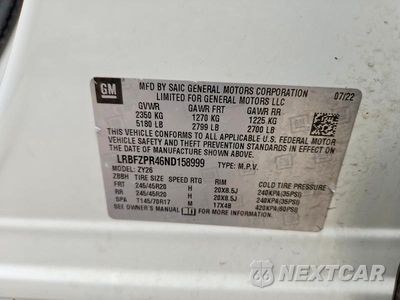 Zdjęcie 13 z 13 samochodu: 2022 BUICK ENVISION ESSENCE VIN:LRBFZPR46ND158999 - miniatura