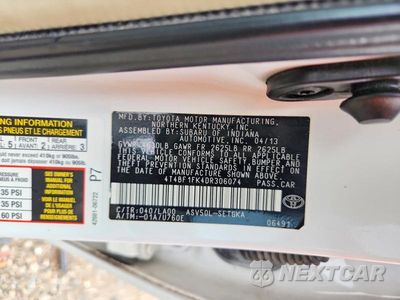 Zdjęcie 13 z 13 samochodu: 2013 TOYOTA CAMRY XLE VIN:4T4BF1FK4DR306074 - miniatura