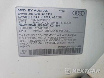 Zdjęcie 13 z 13 samochodu: 2018 AUDI Q5 PREMIUM PLUS VIN:WA1BNAFY7J2131858 - miniatura