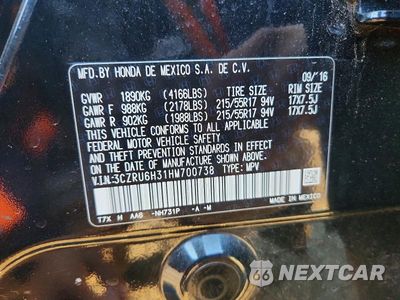 Zdjęcie 13 z 13 samochodu: 2017 HONDA HR-V LX VIN:3CZRU6H31HM700738 - miniatura