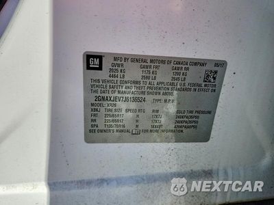 Zdjęcie 13 z 13 samochodu: 2018 CHEVROLET EQUINOX LT VIN:2GNAXJEV7J6136524 - miniatura