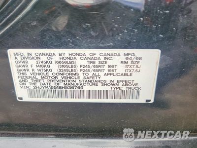 Zdjęcie 12 z 12 samochodu: 2008 HONDA RIDGELINE RTL VIN:2HJYK16518H536769 - miniatura