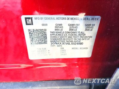 Zdjęcie 12 z 12 samochodu: 2020 CHEVROLET EQUINOX LT VIN:3GNAXJEV6LS524980 - miniatura