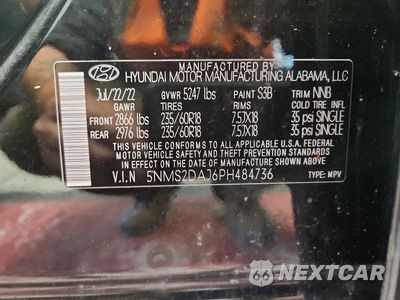 Zdjęcie 13 z 13 samochodu: 2023 HYUNDAI SANTA FE SEL VIN:5NMS2DAJ6PH484736 - miniatura