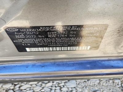Zdjęcie 12 z 12 samochodu: 2013 HYUNDAI ELANTRA LIMITED VIN:5NPDH4AE3DH219278 - miniatura