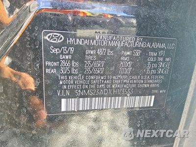 Zdjęcie 14 z 14 samochodu: 2020 HYUNDAI SANTA FE SE VIN:5NMS23AD1LH173553 - miniatura