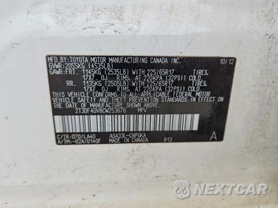 Zdjęcie 13 z 13 samochodu: 2012 TOYOTA RAV4 LIMITED VIN:2T3DF4DV8CW253676 - miniatura