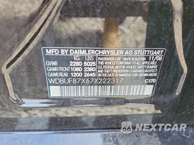 Zdjęcie 12 z 12 samochodu: 2007 MERCEDES-BENZ E 350 4MATIC VIN:WDBUF87X67X222317 - miniatura