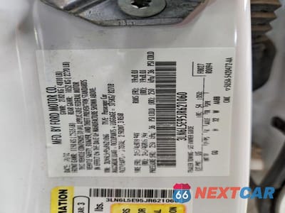 Zdjęcie 12 z 12 samochodu: 2018 LINCOLN MKZ RESERVE VIN:3LN6L5E95JR621060 - miniatura