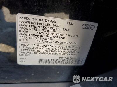 Zdjęcie 13 z 13 samochodu: 2023 AUDI Q5 PREMIUM PLUS 45 VIN:WA1EAAFY0P2113073 - miniatura