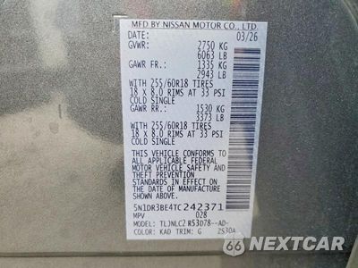 Zdjęcie 13 z 13 samochodu: 2026 NISSAN PATHFINDER SV VIN:5N1DR3BE4TC242371 - miniatura