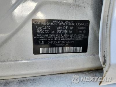 Zdjęcie 12 z 12 samochodu: 2013 HYUNDAI SONATA LIMITED VIN:5NPEC4AC5DH576219 - miniatura