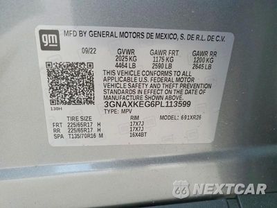 Zdjęcie 13 z 13 samochodu: 2023 CHEVROLET EQUINOX LT VIN:3GNAXKEG6PL113599 - miniatura